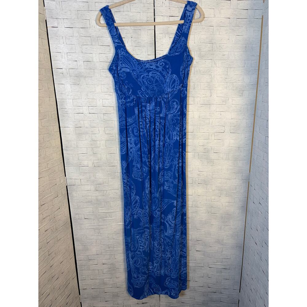 Fresh produce women's maxi dress travel tropical preppy vacation blue Bohemian